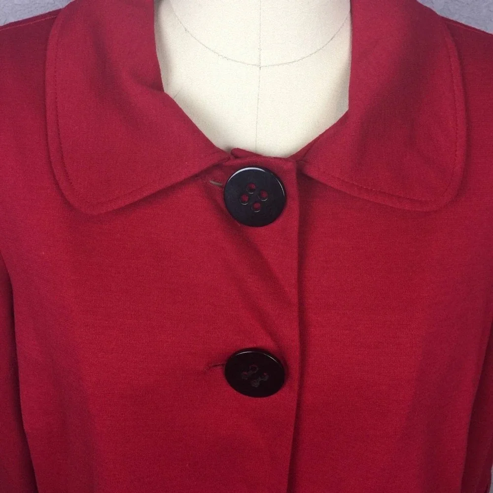 •First Option• Red Cape Jacket - Picture 3 of 7